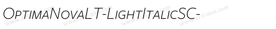 OptimaNovaLT-LightItalicSC字体转换