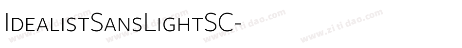 IdealistSansLightSC字体转换