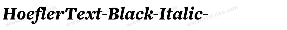 HoeflerText-Black-Italic字体转换