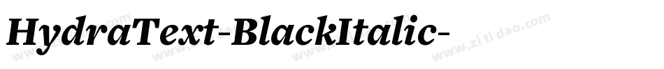 HydraText-BlackItalic字体转换