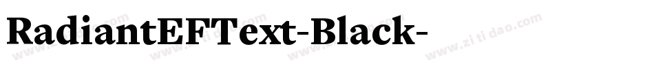 RadiantEFText-Black字体转换