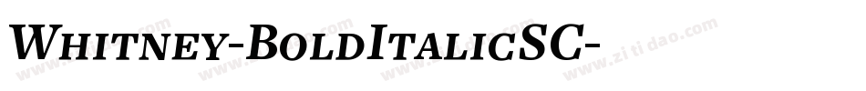 Whitney-BoldItalicSC字体转换