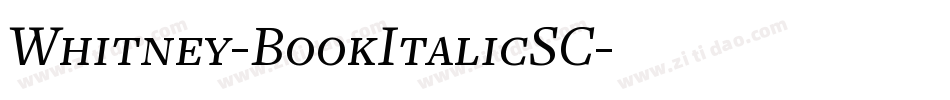 Whitney-BookItalicSC字体转换