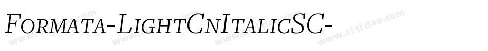 Formata-LightCnItalicSC字体转换