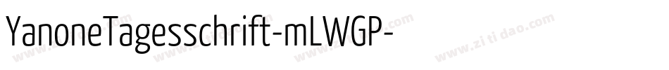 YanoneTagesschrift-mLWGP字体转换
