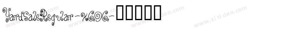 YardSaleRegular-XG9G字体转换