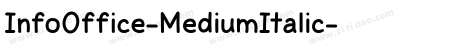 InfoOffice-MediumItalic字体转换