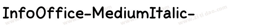 InfoOffice-MediumItalic字体转换