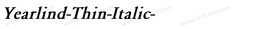 Yearlind-Thin-Italic字体转换