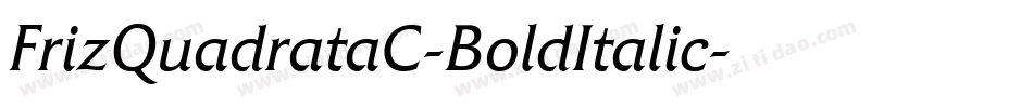 FrizQuadrataC-BoldItalic字体转换