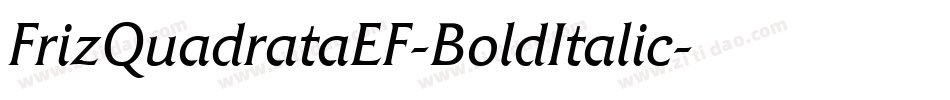 FrizQuadrataEF-BoldItalic字体转换