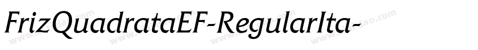 FrizQuadrataEF-RegularIta字体转换