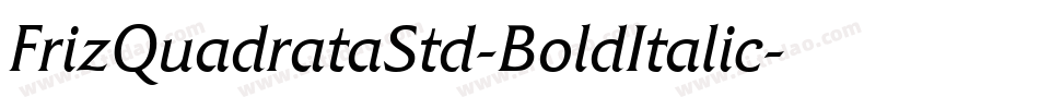 FrizQuadrataStd-BoldItalic字体转换