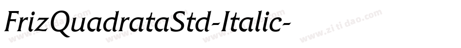FrizQuadrataStd-Italic字体转换