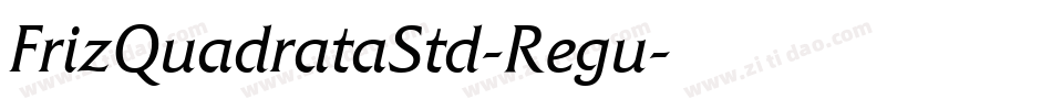 FrizQuadrataStd-Regu字体转换