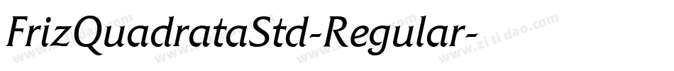 FrizQuadrataStd-Regular字体转换