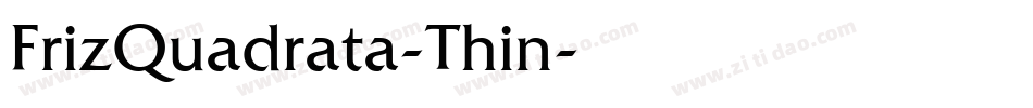 FrizQuadrata-Thin字体转换