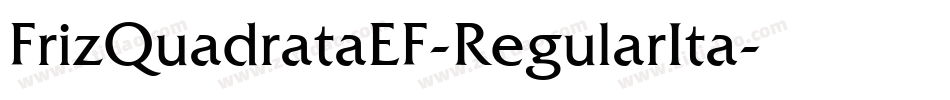 FrizQuadrataEF-RegularIta字体转换