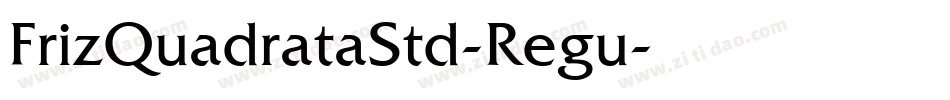 FrizQuadrataStd-Regu字体转换