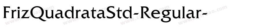 FrizQuadrataStd-Regular字体转换