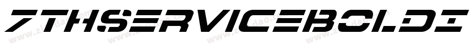7ThServiceBoldItalic-OvGp字体转换