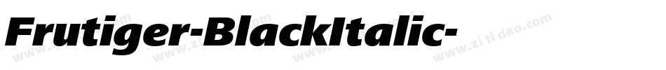 Frutiger-BlackItalic字体转换