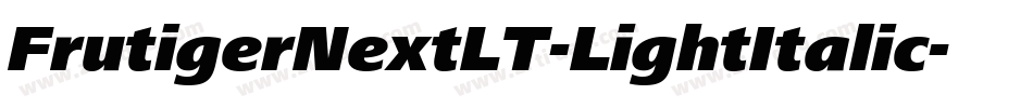 FrutigerNextLT-LightItalic字体转换