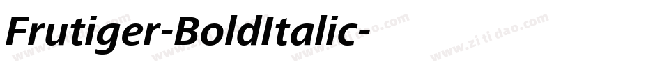 Frutiger-BoldItalic字体转换