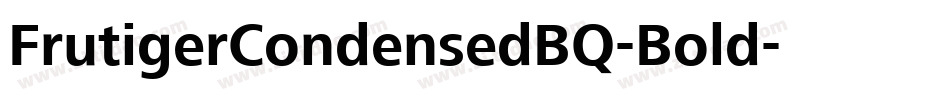 FrutigerCondensedBQ-Bold字体转换
