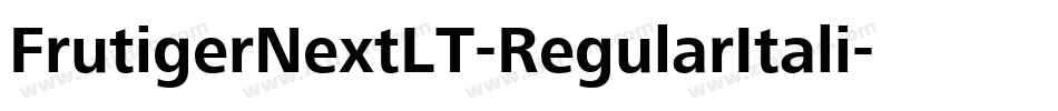 FrutigerNextLT-RegularItali字体转换
