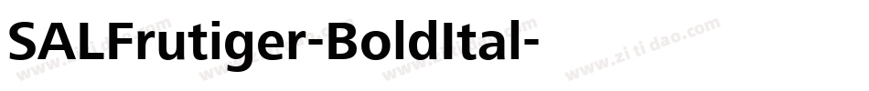 SALFrutiger-BoldItal字体转换