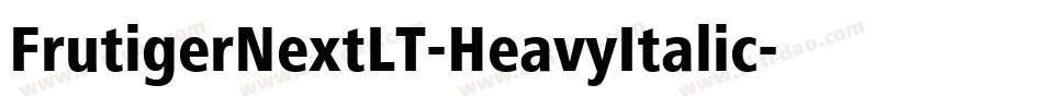 FrutigerNextLT-HeavyItalic字体转换