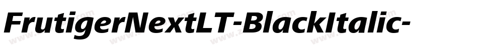 FrutigerNextLT-BlackItalic字体转换