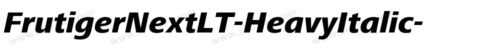 FrutigerNextLT-HeavyItalic字体转换