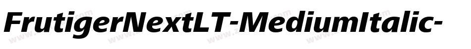 FrutigerNextLT-MediumItalic字体转换