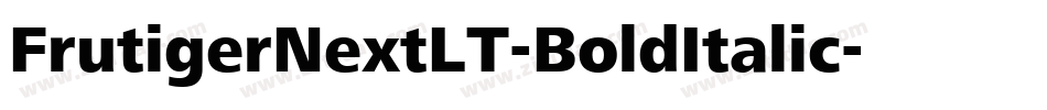 FrutigerNextLT-BoldItalic字体转换