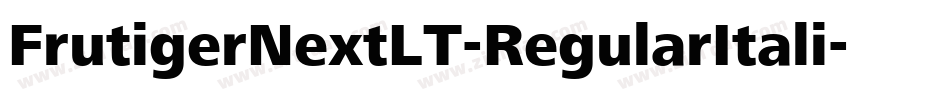 FrutigerNextLT-RegularItali字体转换