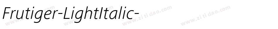 Frutiger-LightItalic字体转换