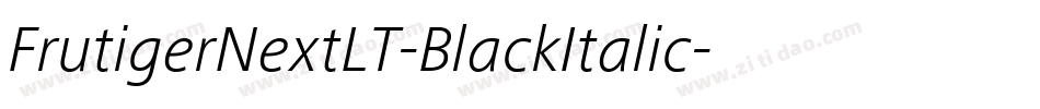 FrutigerNextLT-BlackItalic字体转换