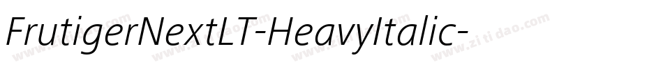 FrutigerNextLT-HeavyItalic字体转换
