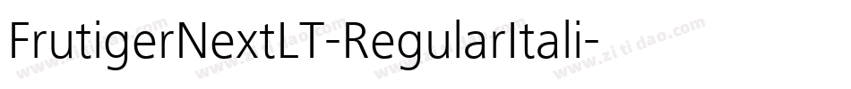 FrutigerNextLT-RegularItali字体转换