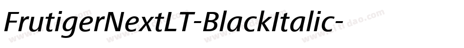 FrutigerNextLT-BlackItalic字体转换