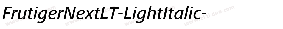 FrutigerNextLT-LightItalic字体转换