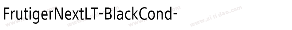 FrutigerNextLT-BlackCond字体转换