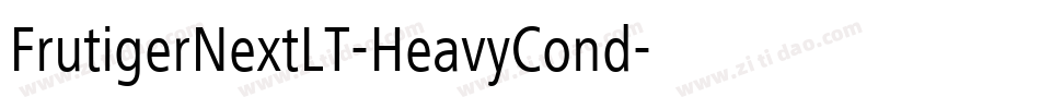 FrutigerNextLT-HeavyCond字体转换