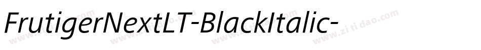 FrutigerNextLT-BlackItalic字体转换