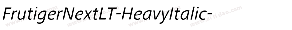 FrutigerNextLT-HeavyItalic字体转换
