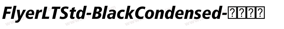 FlyerLTStd-BlackCondensed字体转换