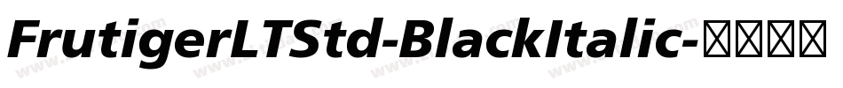 FrutigerLTStd-BlackItalic字体转换