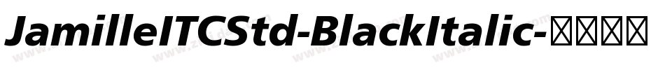 JamilleITCStd-BlackItalic字体转换